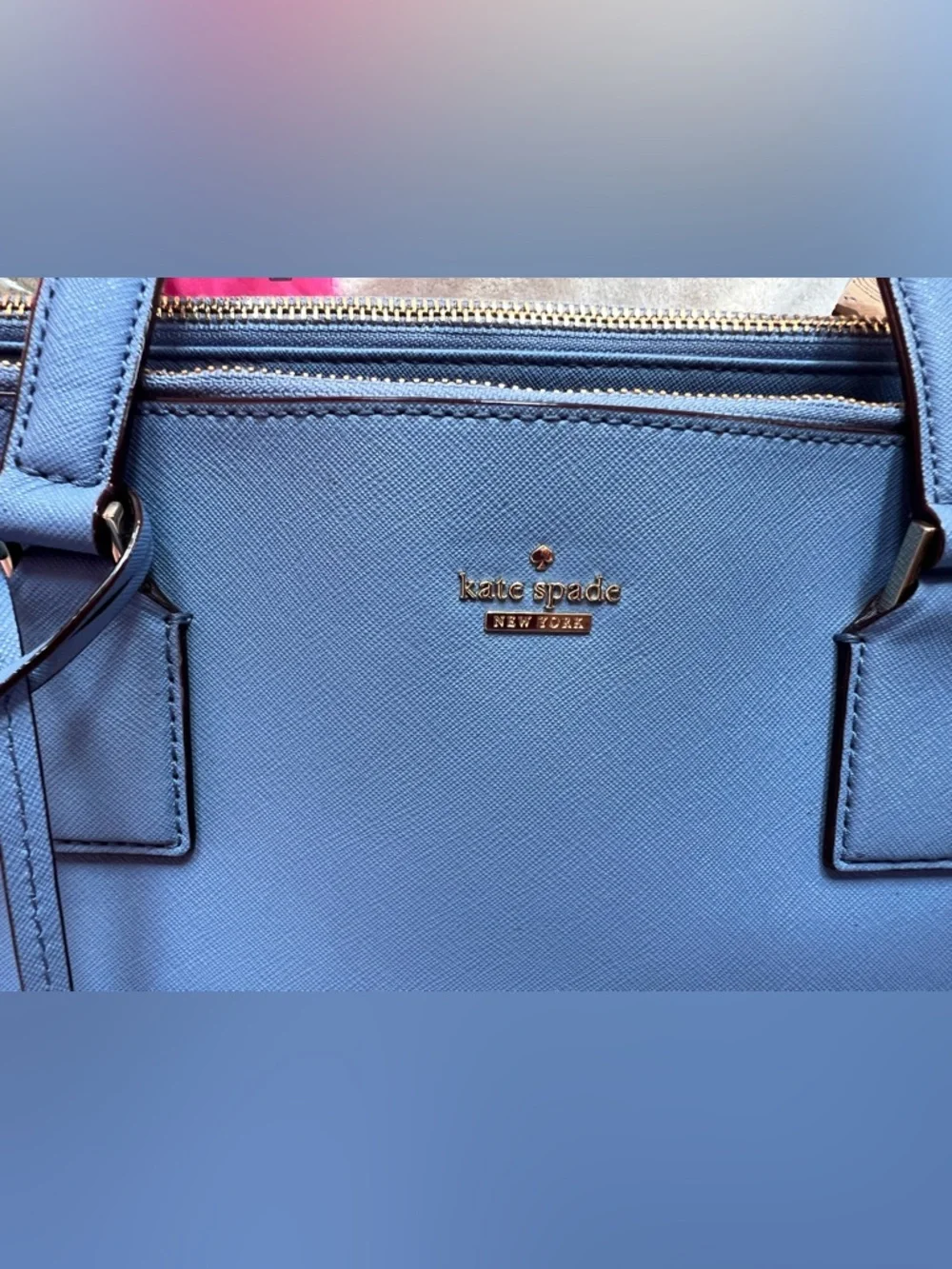 kate spade Lavender Blue Leather Tote